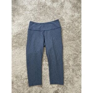 North Face Leggings Womens XL Blue FlashDry Athletic Yoga Pants Cropped Stretch